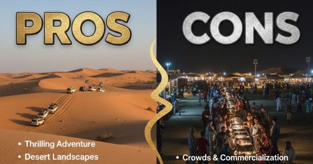 Pros and Cons of Dubai Desert Safari
